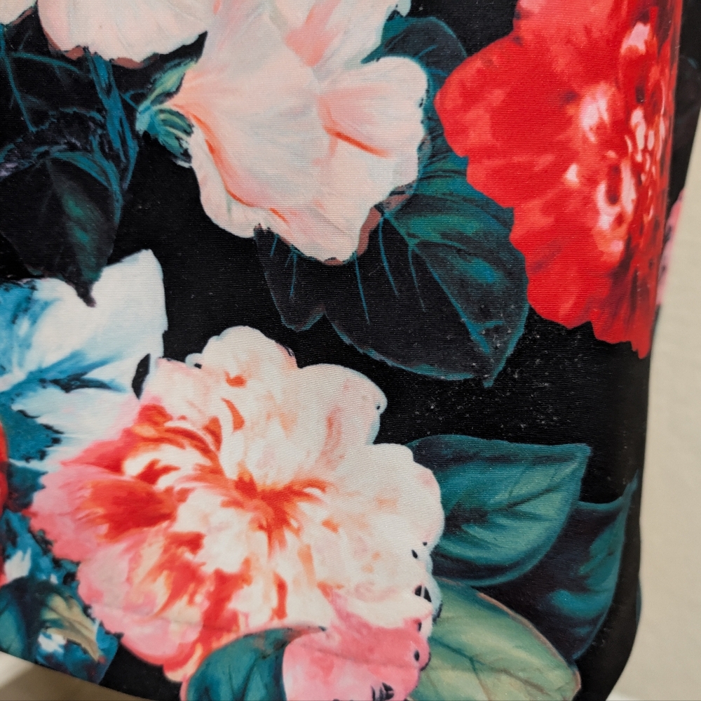 Calvin Klein Floral Sheath Sleeveless Midi Dress•Black,Red,Green,Pink•Size 4♥️🩷 - Picture 9 of 13